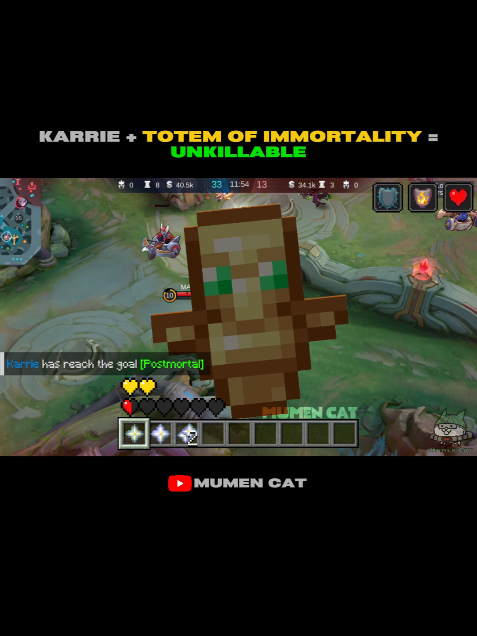 Immortal Karrie😸😸 #mobilelegends #Minecraft #fyp #mlbb #karrie 