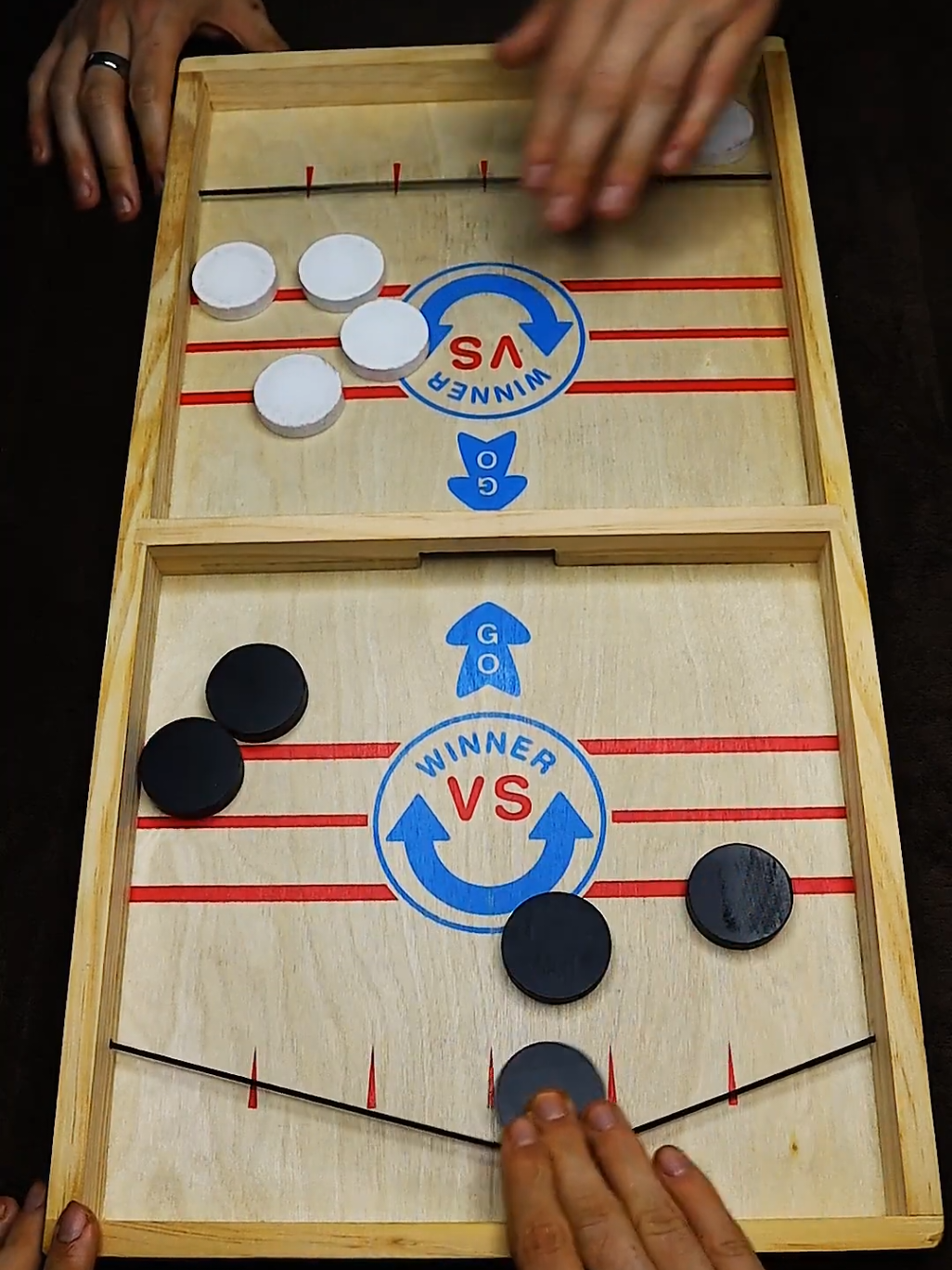 Super winner👍 Whoever clears the board first wins👌 Sling Puck Game #tiktokforyou  #superwinner