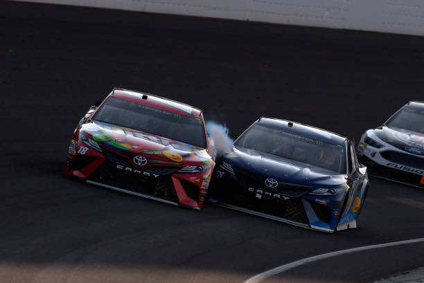 July 23rd, 2017, the Brantley Gilbert Big Machine Brickyard 400. On lap 111 going into turn 1, Martin Truex Jr. would get loose. Trying to save it, Truex would get into Kyle Busch. Both Busch and Truex would end up hitting the outside wall hard. Kasey Kahne would go on to win the race.  #nascar #2017 #2017season #indianapolis #indianapolismotorspeedway #brantleygilbert #bigmachinerecords #wrecking #crashing #crash #wreck #racing #nbcsports #nascaronnbc #martintruexjr #toyota #autoownersinsurance #kylebusch #skittles #Motorsport #racecars #motorsports #joegibbsracing #furniturerowracing #race #18 #78 #monster #monsterenergy 
