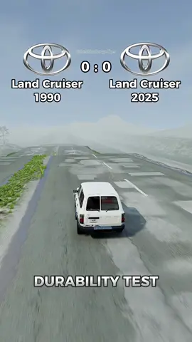 Toyota Land Cruiser 1990 VS Toyota Land Cruiser 2025 #beamng #testhubng #gaming #beamngdrive #fyp #viral 