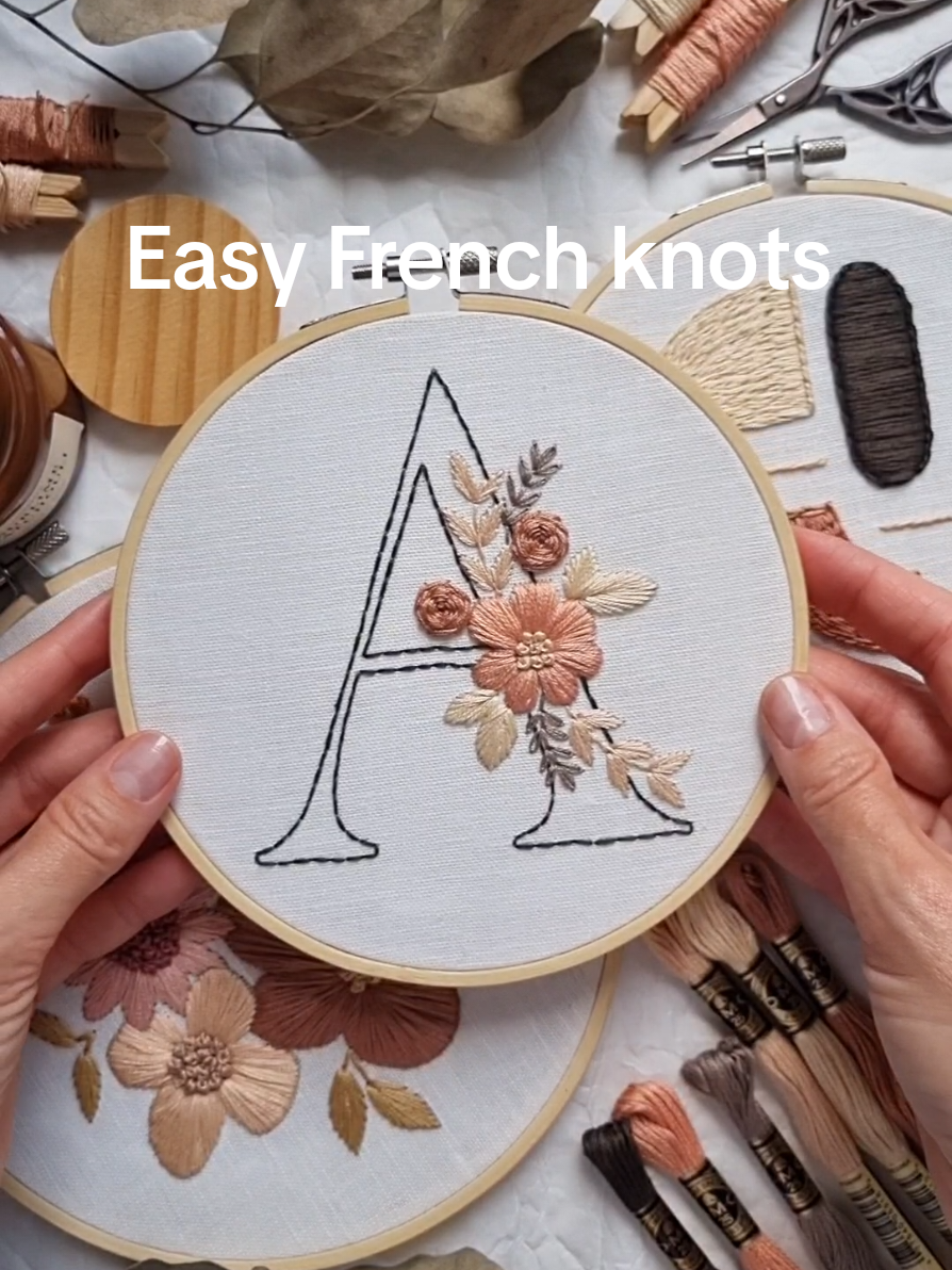 Beautiful Floral Alphabet embroidery pattern ❤️ #embroidery #handembroidery #handmade #stitch #art #craft #tutorial #DIY 