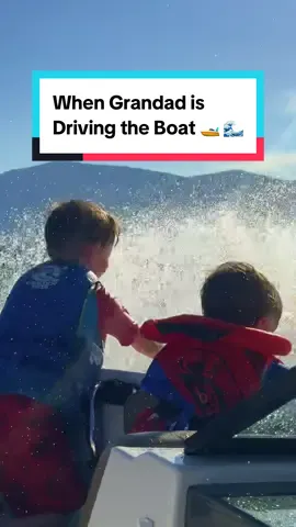 When Grandad is Driving the boat 🚤 🌊🤣 It was a windy & wavy evening out on the water. The boys LOVED IT! 🥰  #KidsOnBoats #kidsonthewater  #boatingfun  #aurafarming  #boatkid  #fyp  #Family #Grandad #Grandma  #LakeOkanagan 