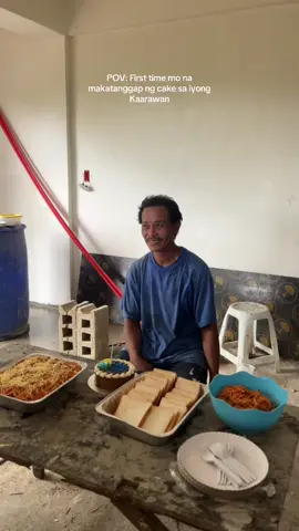 “Simpleng cake lang ‘yan para sa iba, pero para sa kanya, pangarap na natupad. Ngiti niya ang pinakamagandang regalo pabalik. Salamat sa sipag mo — karapat-dapat kang ipagdiwang.” 🎂💙 #birthday #sad #fyp #construction 