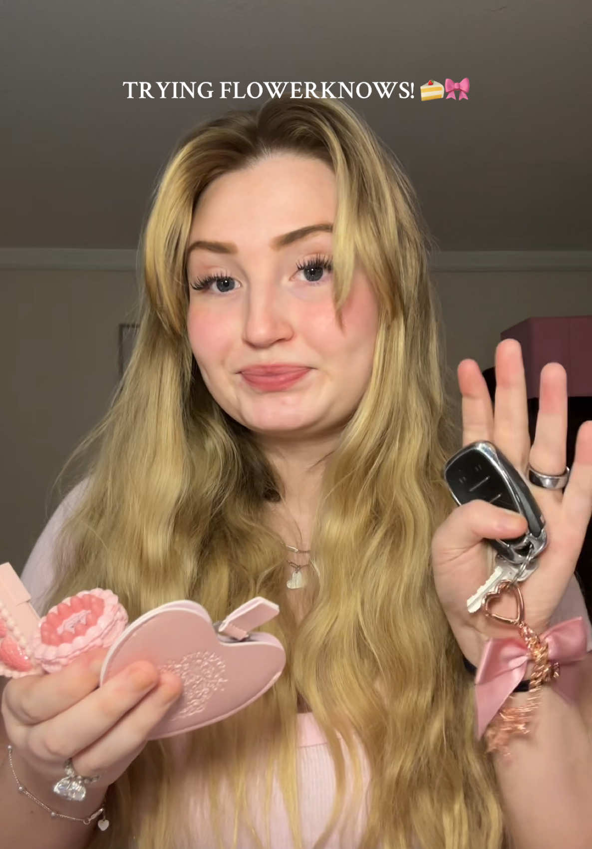 trying my @Flower Knows Makeup gift!! omg this is so pink and girlie love it! 🎀🫶🏻✨🤍 an absolute fairytale! - #FlowerKnows #LiveYourFairytales #gifting #makeupwishlist #flowerknowsmakeup 