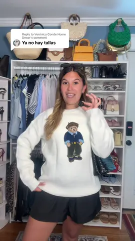 Replying to @Verónica Conde Home Decor aún hay el crema en todas las tallas!!! Corrannnn #bearsweater #designersweater #sweater #fallfashion #tiktokshopfinds #fallessentials #tiktokshopcreatorpicks 