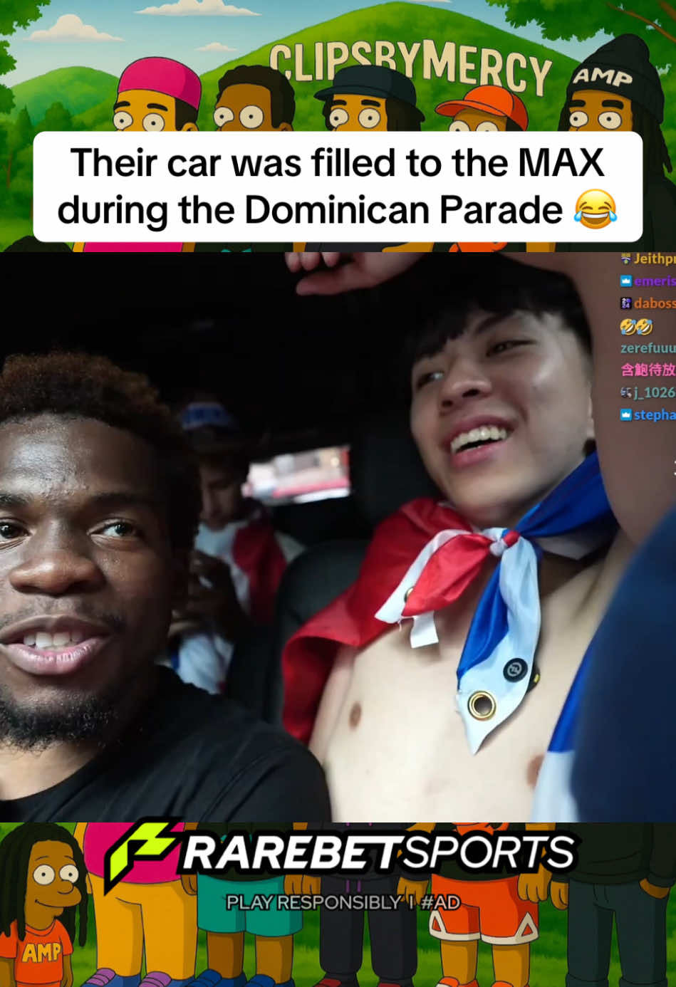 Their car was filled to the MAX during the Dominican Parade 😂 #rayasianboy #rayy #rayasianboyclips #imdavisssyt #totaamc 