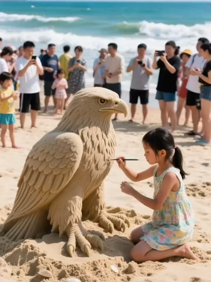 She Made a Bird From Sand and Left Everyone Speechless 🐦🏖️ | Little Girl Builds a Sand Bird So Beautiful It Drew a Crowd 😲👧 | Elegance in Action — Watch This Girl Sculpt a Bird From Sea Sand ✨🪶 | The Moment She Finished Her Bird, Tourists Started Filming 📸🐤 | Beachgoers Couldn’t Believe What This Girl Created With Her Hands 👏🌊 | A Bird in the Sand, A Crowd in Awe — The Art of a Child 🌟👧 | This Viral Bird Sculpture Was Made by a Little Girl! 🐦🔥 | Even Adults Stopped to Watch Her Sand Bird Take Shape 😍🏖️ | She Brought a Bird to Life With Just Sand and Imagination 🐣🖐️ | Public Applauded Her Bird Sculpture Like It Was a Masterpiece 🎨👧 #SandArt #BirdSculpture #LittleArtist #ViralTikTok #BeachTalent #PublicReaction #AIshorts #CuteGirls #TikTokTrending #SandMagic