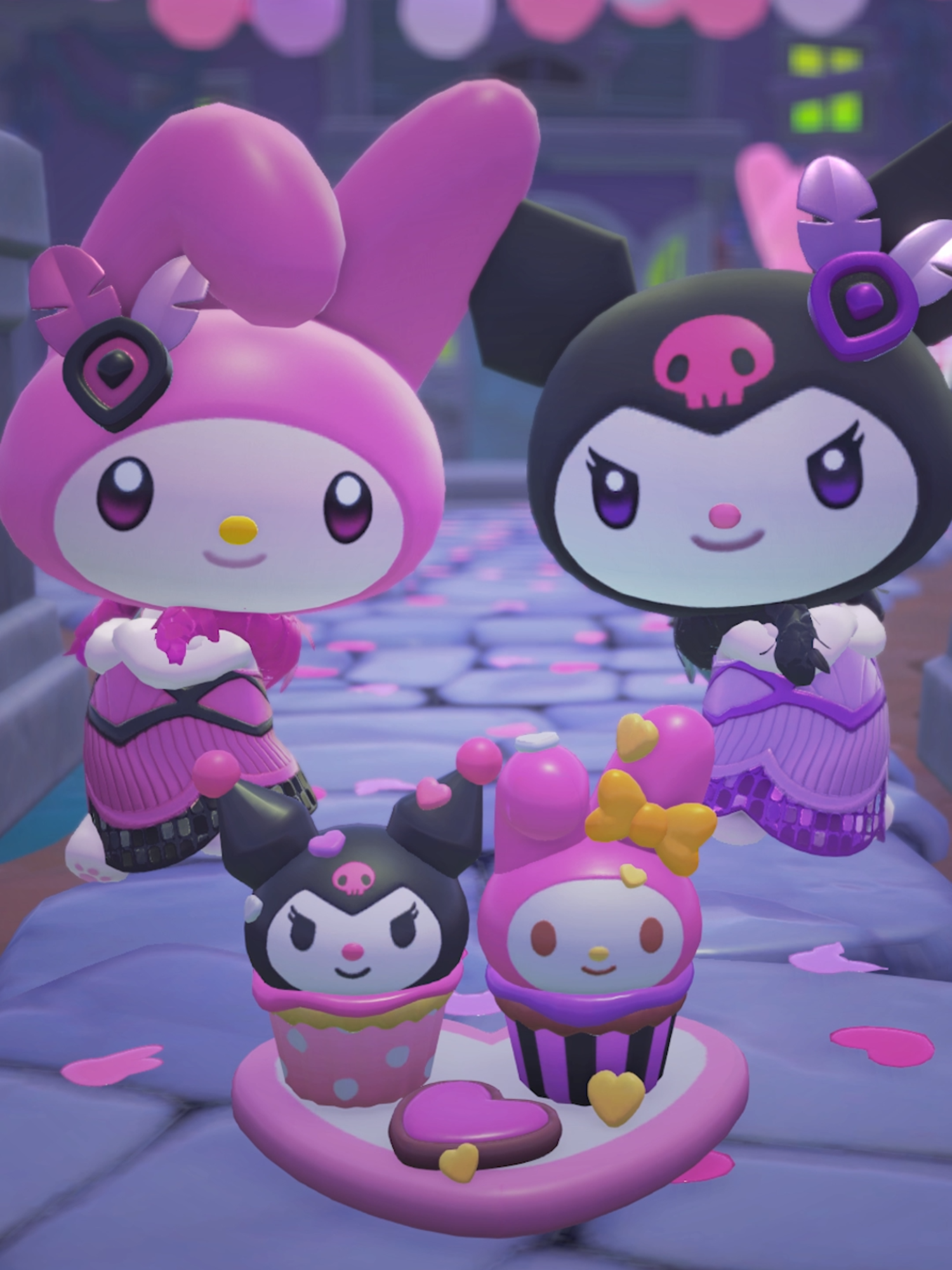 obsessed with the new My Melody & Kuromi recipes! 🎀💜 #hellokittyislandadventures #hellokitty #sanrio #hellokittyislandadventure #mymelody #kuromi #mymelodynkuromi