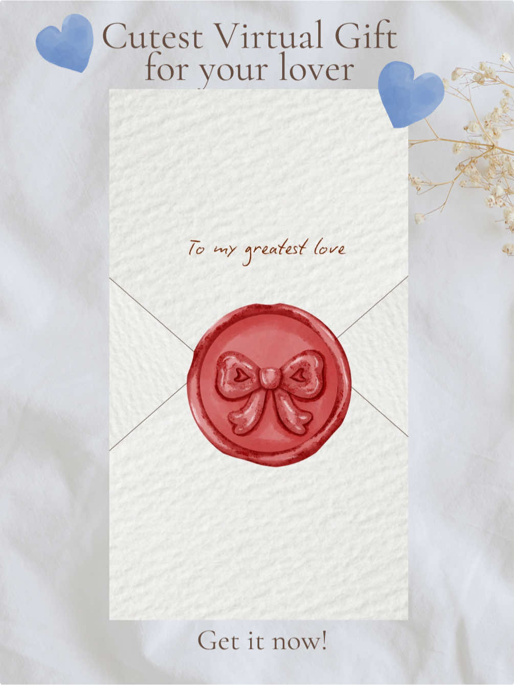 When you want to show your boyfriend some loving through Canva by making a digital letter UwU❤️