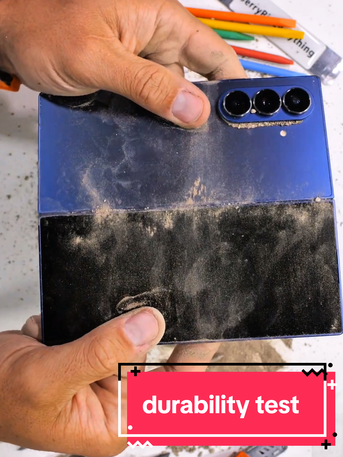 Samsung Z Fold 7 Durability Test ---The Endis Near #samsung #galaxy #galaxyzfold7 #smartphone #durability #bendtest #scratch #fyp #viral 