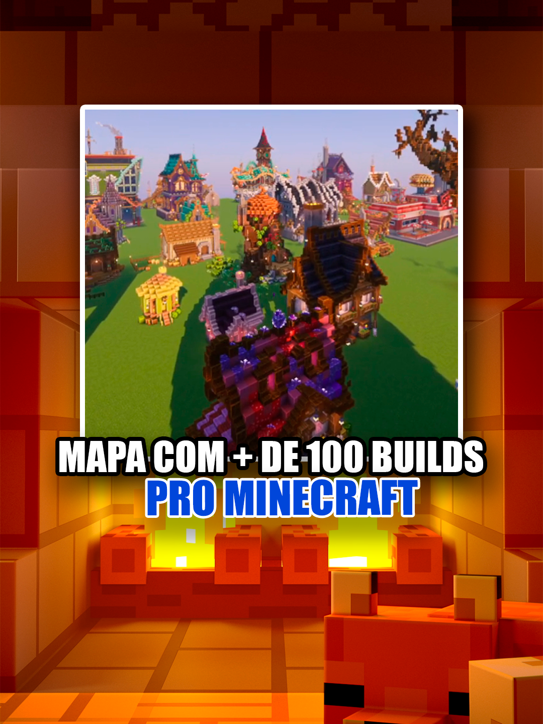 Mapa minecraft com várias construções | build minecraft inspiration | #minecraft #minecraftbedrock #fyp