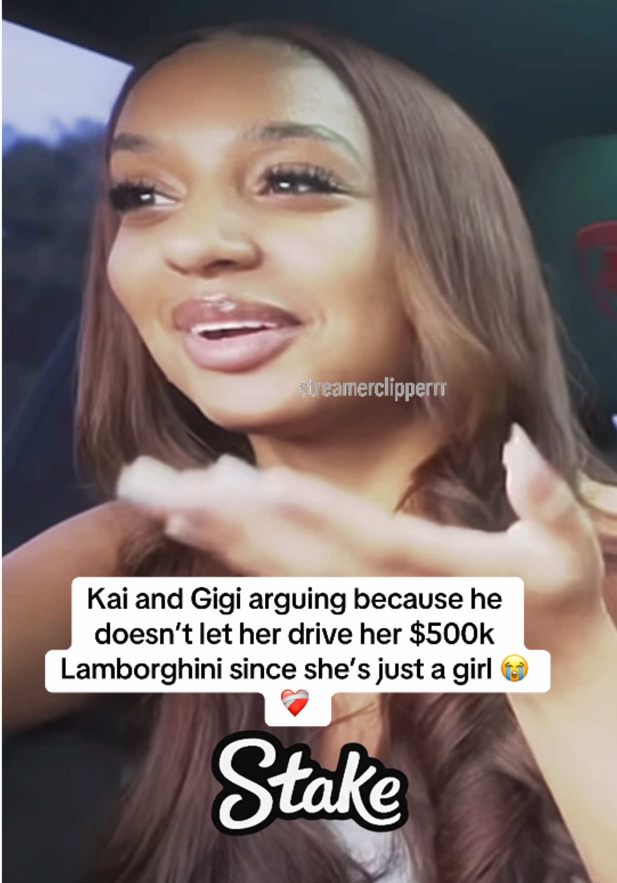 Kai and Gigi arguing because he doesn’t let her drive her $500k Lamborghini since she’s just a girl 😭❤️‍🩹#fyp #kaicenat #kai 