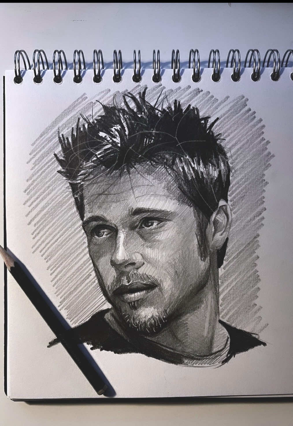 Wheres the drawing at #bradpitt #tylerdurden #drawingtutorial #howtodraw #learntodraw #art #fyp #draw #tutorial 