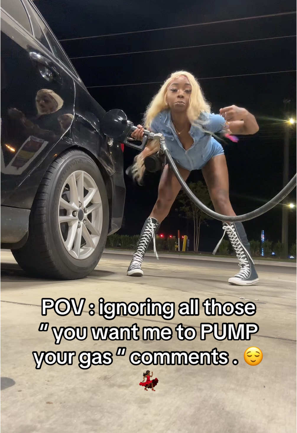 I can pump & PAY for my gas … fix that DENT on the side of my car ‼️🤣💯 