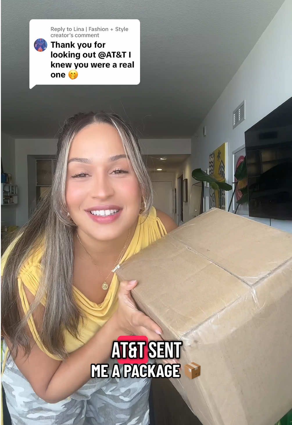 Replying to @Lina | Fashion + Style creator Unboxing what AT&T sent me after my dad kicked me off the family plan 😭📦 #att #mysterypackage #unboxing #adulting #tiktokupdate #familydrama 