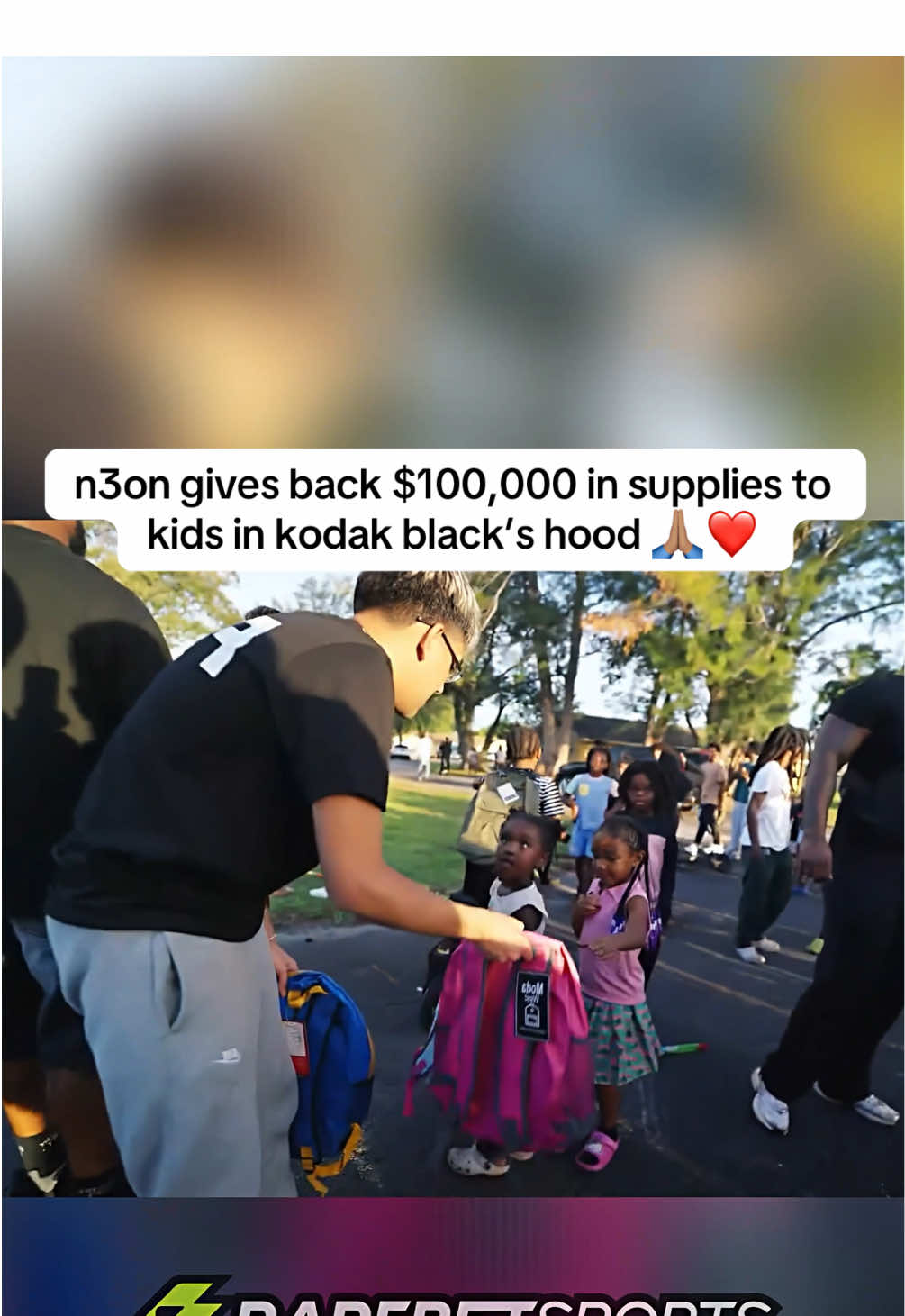 n3on gives back $100,000 in supplies to kids in kodak black’s hood #n3on #kodakblack 