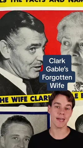 Clark Gable’s Forgotten Wife 💸 #hollywoodhistory #filmtok #oldhollywood #clarkgable 