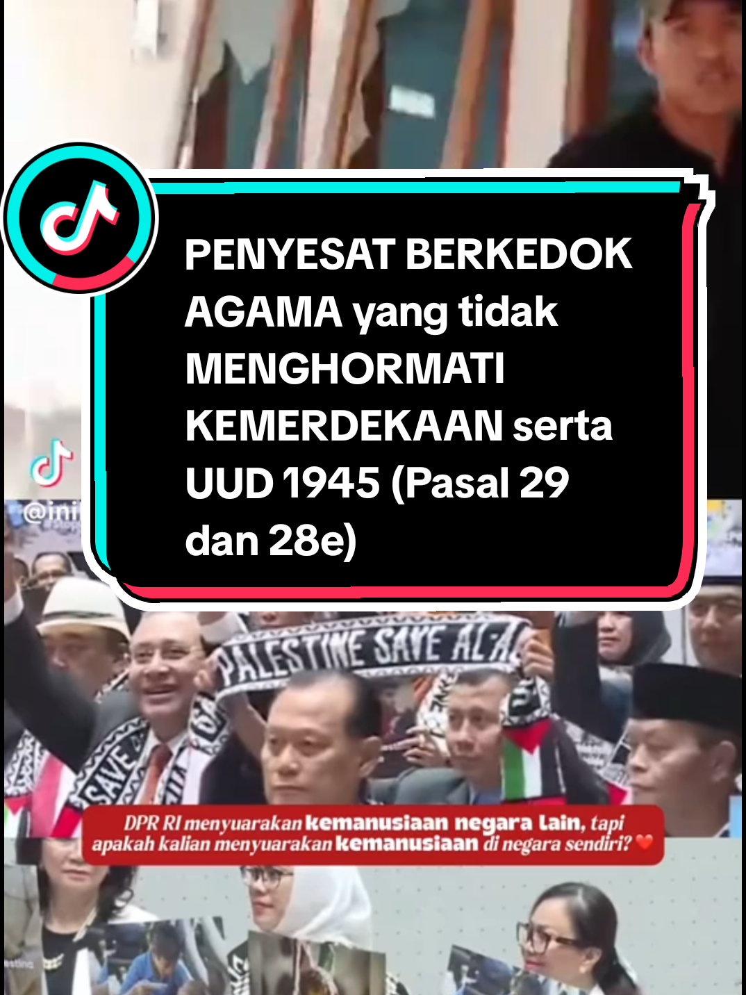 • UUD (Undang-Undang Dasar) atau Konstitusi Indonesia menjamin kebebasan beragama dan beribadah bagi setiap warga negara. Pasal 29 UUD 1945 secara khusus mengatur hal ini, dengan ayat (1) menyatakan bahwa 