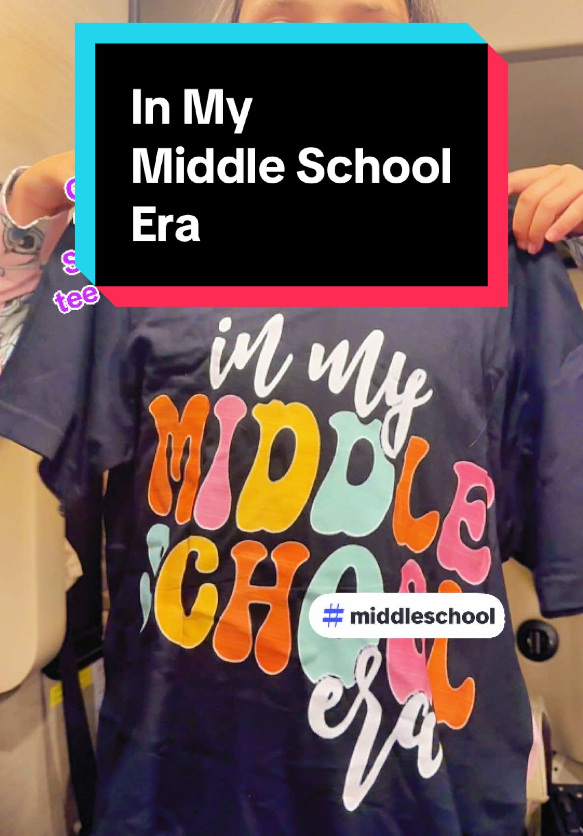 Just got my daughter the cutest back-to-school gift 🩷 This “In My Middle School Era” tee is giving confidence, comfort, and Taylor-core vibes! Perfect for any tween starting their new chapter! #BackToSchoolFinds #MiddleSchoolEra #MomFinds #TikTokMadeMeBuyIt #TweenStyle #AmazonFinds #FirstDayOutfit #GiftIdeasForGirls #CuteTshirts #TikTokShop
