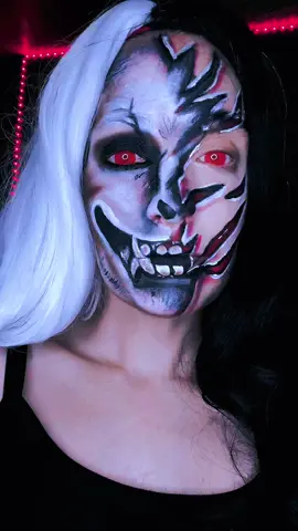 🐺🥀🖤🎶🎵#werewolf #facepaint #makeupartist #spooky 