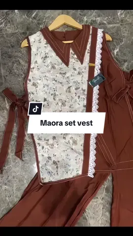 Maora set vest katun#fyp #trending #OOTD #dailyoutfits #fy 