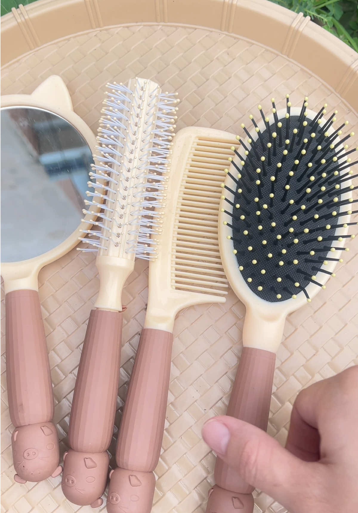 Combo sét 4 gương lược 34k  @Shop mẹ vui #xunghuong #setguongluoc4mon #vairal 