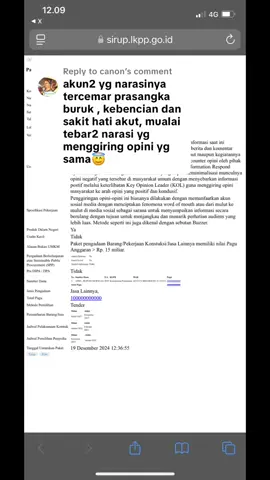 Replying to @canon  kelompok *brengsek* 58 pembelaan komennya cuma sekadar gini aja. Nih ya gue kasi tau, ini 1 instansi ajaaa 100 M nih untuk pengadaan-buzzer brengsek negara-, kok bisa2nya ngatain Warga negara yang bersuara tebar narasi jelek itu dibiayai koruptor atau lembaga lainnya. Kasi tau kakak pembina lo, keluarin juga dong tender buzzer kami kalau emang akun ini terindikasi buzzer. KITA MAH NGOMONG PAKE BUKTI YG KONKRIT. GA OMON2 BRENGSEK KYK KELOMPOK KALIAN *cuih-ludahin online* #indonesiagelap #fyppppppppppppppppppppppp 