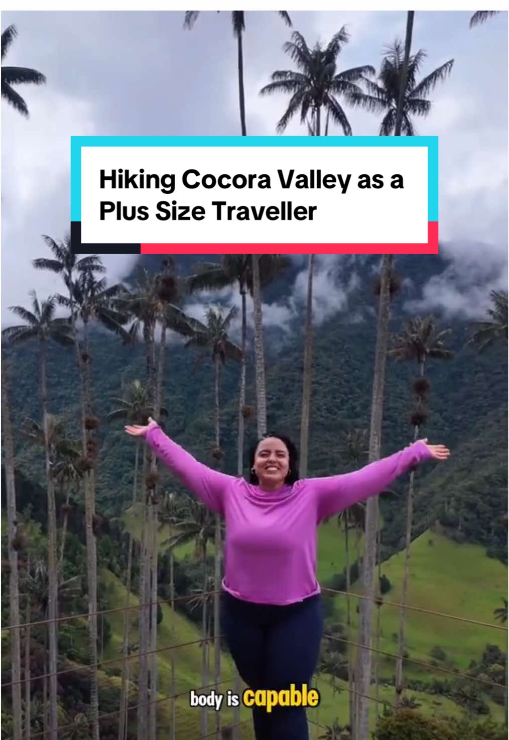 Hiking Cocora Valley in Colombia with Intrepid was unexpected but in the best way! I didn't expect to be completely taken by the beauty of this terrain. It's hard to even put into words because it's just so magical. I also didn't expect to face and overcome a challenge I've been avoiding for a long time. Pushing my body physically in a group setting. Huge shout out and thanks to our Intrepid guide Daniel and my fellow travelers who were so patient and encouraging! This trip really made me look at group travel differently. Before this, I would've probably told you that group travel wasn't really for me... but now I kind of can't wait for the next one! 💛 🎥 @Elsie | NYC Travel Creator  #travel #grouptravel #traveltok #traveltiktok #adventuretravel #colombia #plussizetravel 