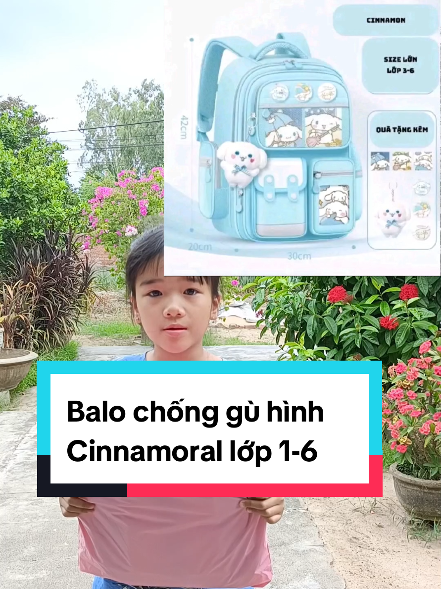 Balo chống gù hình Cinnamoral mà con yêu thích #giadinhmeanh #balochonggu  #cinamoroll 