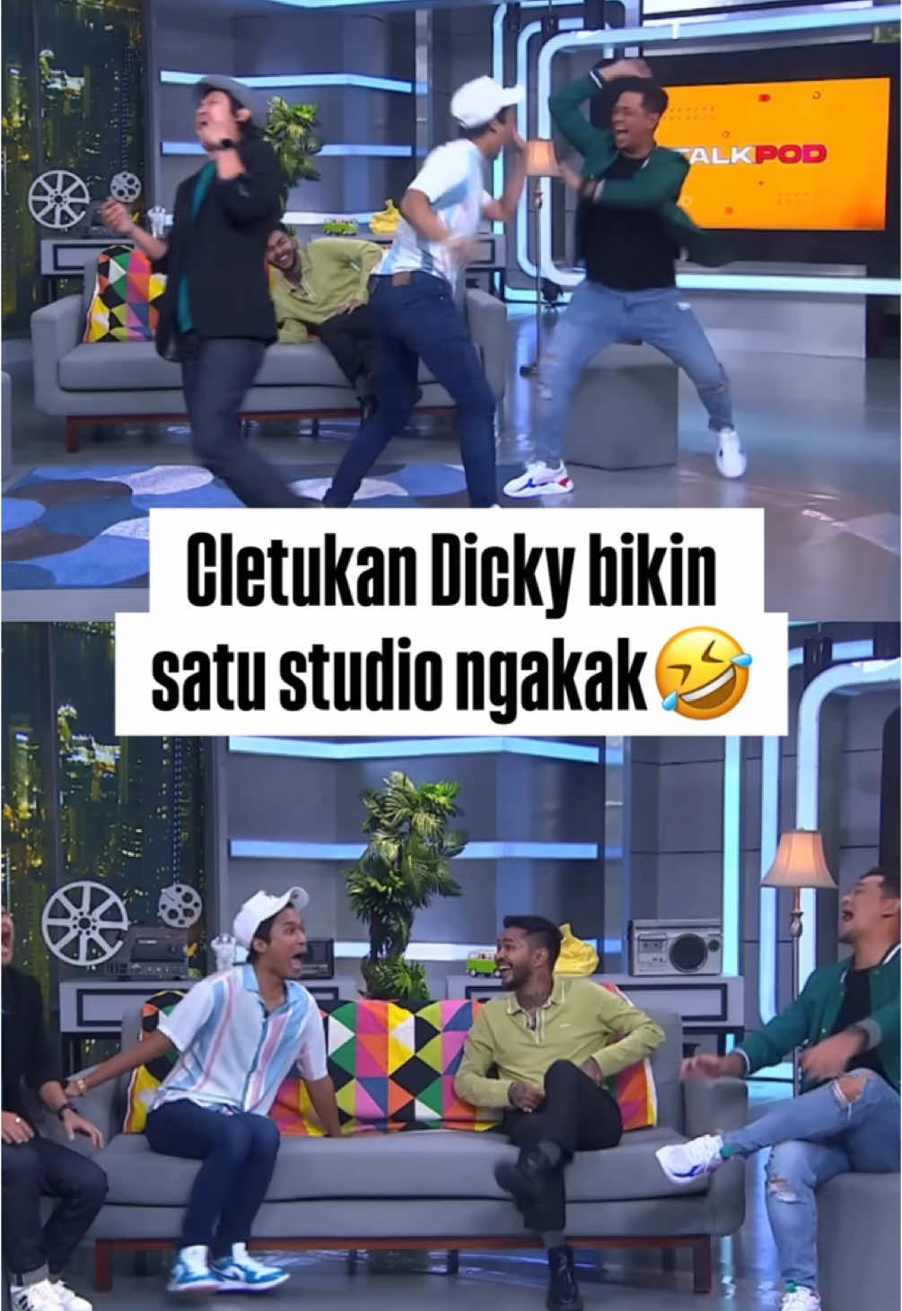 Dicky : “Nenek-nenek pake kaos payung teduh.” 🤣 #dickydifie #suryainsomnia #indrajegel #onadioleonardo #talkpod 