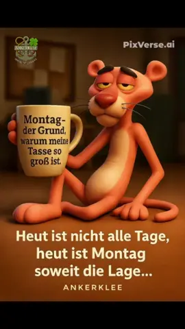 #GutenMorgen ihr #Lieben Mit dem  #start in die #urlaubswoche und  da ist so ein #Montag  gar nicht so schlimm 🤪 Kommt gut in die neue #Woche und möge das #Glück euch treu bleiben 🍀💞🍀 #ankerklee #eintagohnemenschen #yourbestshot  #pinkpanter #coffee #coffeetiktok #Kaffee #fürdich #urlaub 