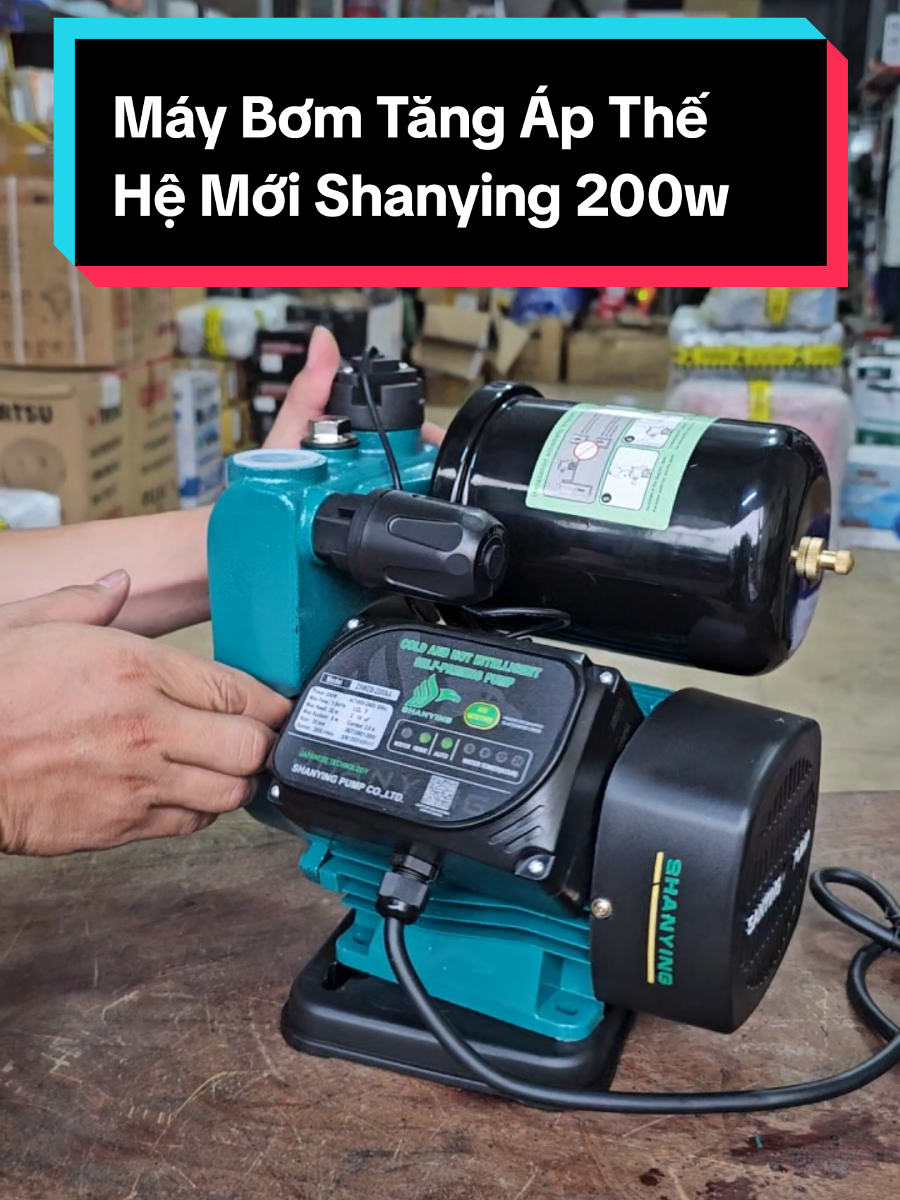 Máy bơm tăng áp Shanying 200w thế hệ mới #maybomnuoc #maybomtangap #maybomthongminh #maybomdientu #shanying #xuhuong 