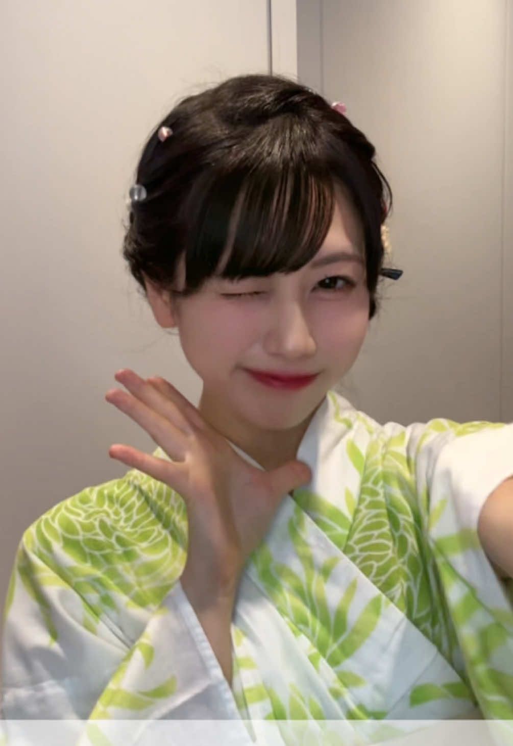 今年の浴衣は黄緑でした #iLiFE さん #野中ここな #なす録 