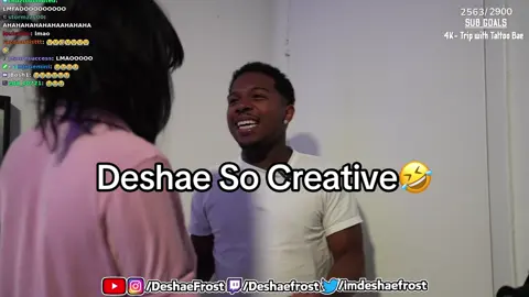 Who knew Deshae was so Creative🤣 #deshaefrost #deshae #deshaefrostclips #funnymoments 