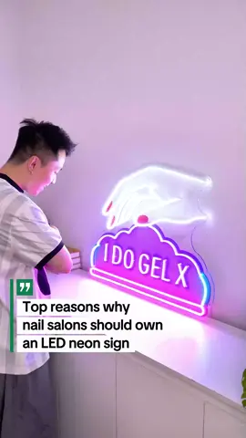 As a nail salon owner, you shouldn't overlook LED neon signs! ✨ They're a game-changer for attracting customers and elevating your space. #ZanvisNeon #LEDNeonSign #NeonSigns #CustomLEDNeon #PopArtNeonSign #HandmadeNeon #NeonArt