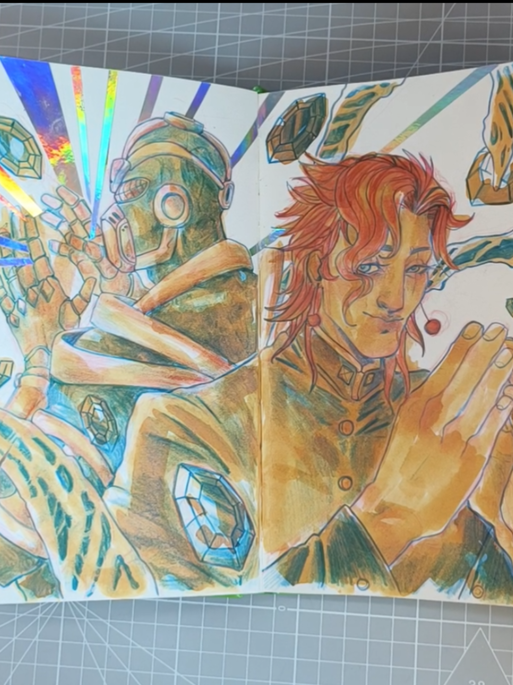 наконец-то дорисовала этого молодого человека  #sketch #traditionalart #jojo #kakyoin 