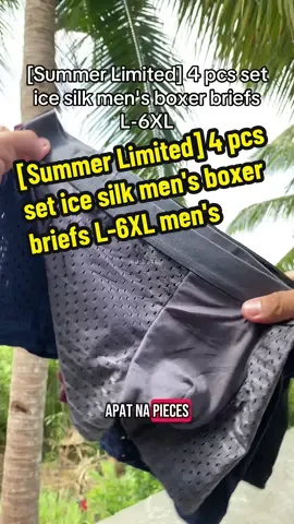 [Summer Limited] 4 pcs set ice silk men's boxer briefs L-6XL men's underpants sports mesh design spandex boxer briefs Menswear Fabric #underwear #underwearformen #boxerbrief #briefs #4pcsboxerbrief #menswear  ##creatorsearchinsights