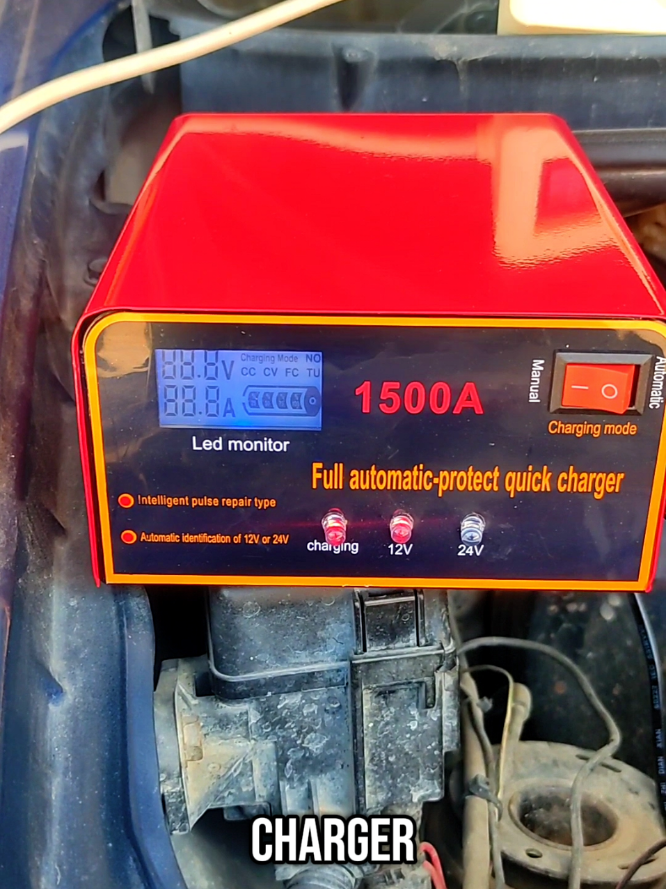 Charger Aki 12V/24V 6-105AH Lead Acid Smart Battery Charger Mobil Motor/Case Aki Mobil Charger Aki Otomatis Automatic Fast Smart Charger1500A Charging mode Led monitor Deskripsi Intelligent pulse repair type Full automatic-protect quick charger 24V Charger aki dengan daya 12V/24V 12V 6-105AH. Charger aki ini memiliki layar LCD yang berguna untuk menampilkan informasi voltase. Dapat digunakan untuk mengisi aki pada mobil, motor, truck, kapal dan kendaraan lainnya. Intelligent Chip Memiliki chip pintar didalamnya yang berguna untuk mencegah over charging dan konsleting. Dengan fungsi pengisian daya cepat. Pembuangan panas yang cepat, stabil dan tahan lama. Fitur Produk: 1. Untuk baterai 12V atau 24V. Mode pengisian otomatis dan manual, lebih andal dan lebih aman. 2. Lampu indikator menunjukkan status pengisian dan perawatan baterai. 3. Kipas pendingin cerdas membantu menghilangkan panas dengan cepat dan memperpanjang masa pakai. Perlindungan otomatis saat suhu terlalu tinggi, secara efektif memperpanjang masa pakai baterai. Voltase Input:110-250V Voltase Output: 12V/24V automatic Dimensi 17 x 13.5 x 7 cm Current:10A peak for 12V, 8A peak for 24V Suitable capacity: 6-105AH 12V&24V Lead-Acid Battery, 12V Li-ion LithiumBattery Power: 160W Frequency: 50-60HZ #cargeraki  #cargerakimobil  #cargerakimobildanmotor  #cargerakimotor  #casaki  #casakimobil  #casakimotor #cargerakiotomatis  #casakiotomatis #casakimurah  #casaki12v #casaki24v 
