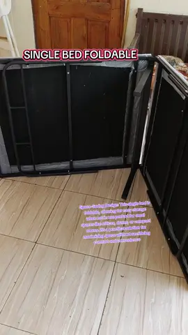 single bed para sa Limitado ang space. ito na ang Solusyon dyaan! Foldable single bed na ready gamitin, walang assembly, at madaling itago. Tibay at ginhawa sa abot-kayang halaga—perfect sa bahay, opisina o student dorm!