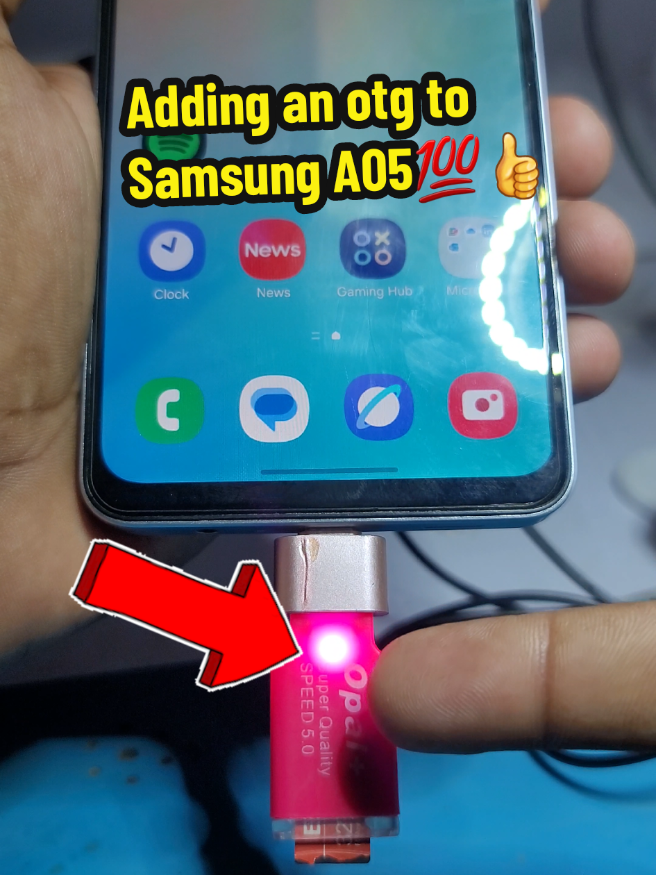 Replying to @rana_javed_anum  adding otg to Samsung A05 💯👍 #fyp #samsung #a05 #secret #setting #information #trick  #pleasedontunderreviewmyvedios🔥 