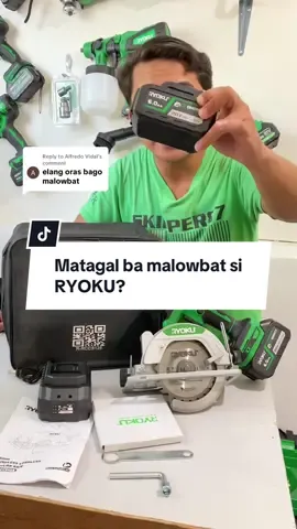 Replying to @Alfredo Vidal 3-5 hours yan bossing, proven and tested na si RYOKU Cordless Circular Saw natin💯 #circularsaw #saw #woodworking #cordlesscircularsaw #cuttingsaw #portabletools #fyp 