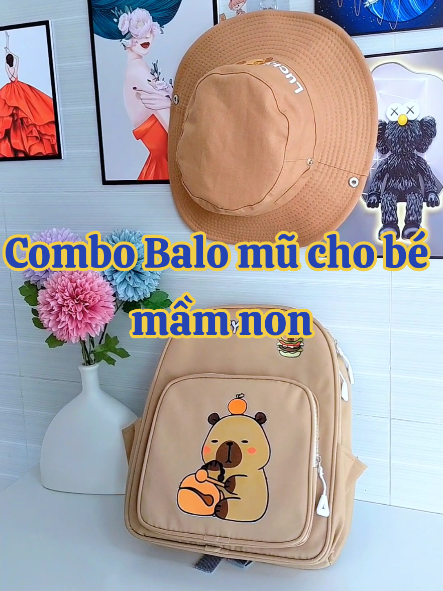 Combo Balo mũ cho bé mầm non #viral #thinhhanh #balochobe #balomamnon 