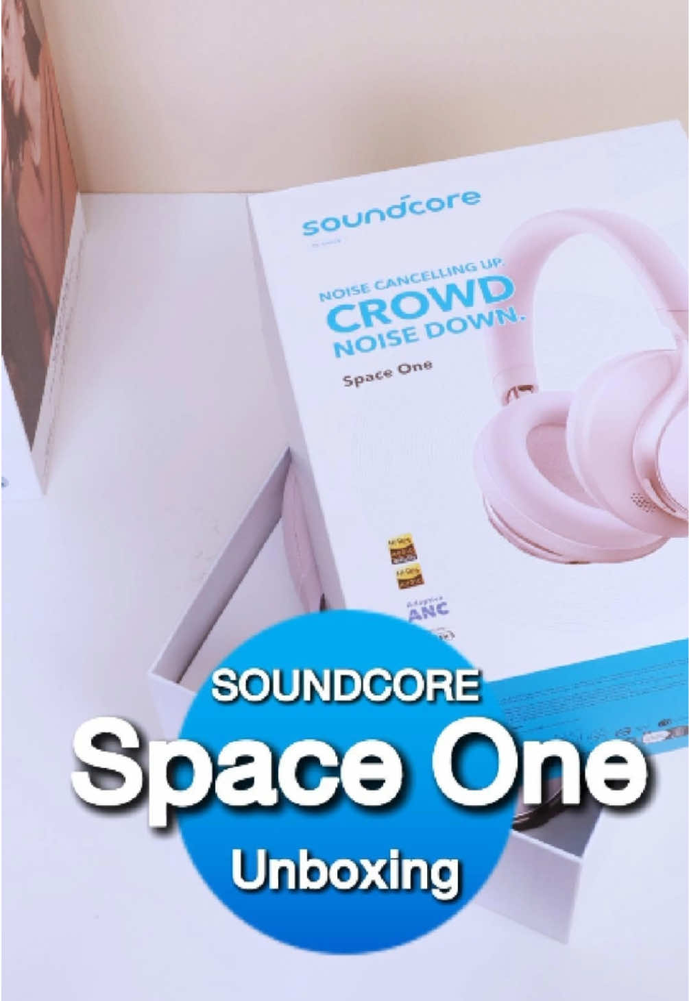 Soundcore Space One Unboxing (Pink) 💗 #soundcore #spaceone #หูฟังครอบหู #ช้อปกันวันเงินออก #tiktokshopช้อปกันวันเงินออก 