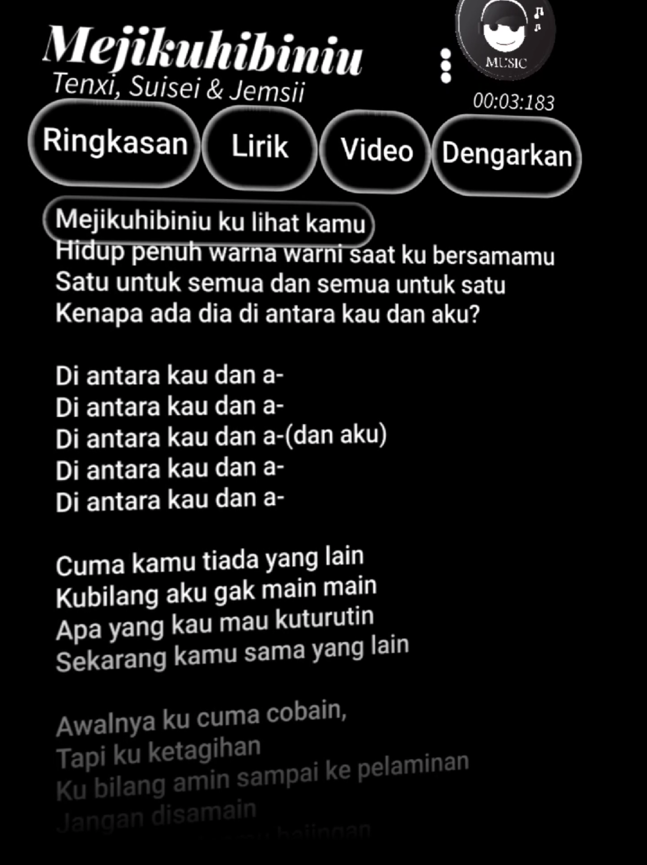 antara kau dan a- 💃🕺😩#tenxi#musikyan#fyp 