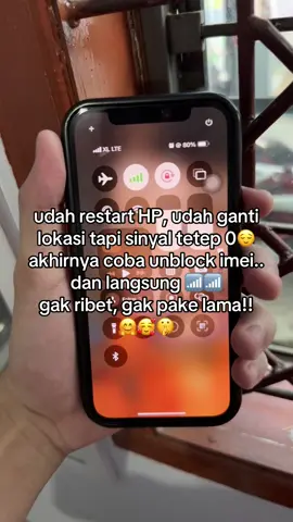 sinyal ilang tuh emang ngeselin, apalgi pas btuh urgent, untung bisa diunblock imeinya🫵🥵#sinyalhilang #jasaunblockimei #iphone #unblockimei #inter #fyp #iphonetricks #masukberandafyp #telkomsel 