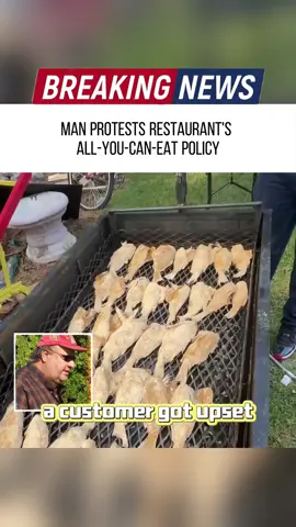 Man protests restaurant’s all-you-can-eat policy #foryou #news #greenscreen 