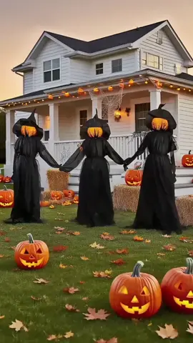 3 Lighted Halloween WitchStakes#witchdecor #halloweendecor #summerween #outdoordecor #halloweendecorations #fyp 