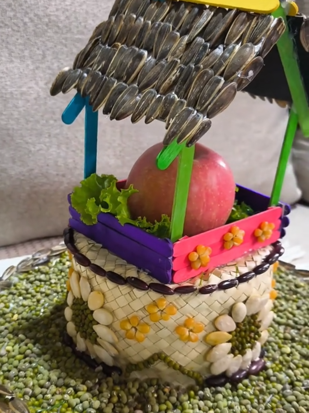 Our last entry for Nutrition Month's DIY Headdress made of real veggies and fruits.  #fypシ゚viral #diyparents #DIY #nutritionmonth #headdress 