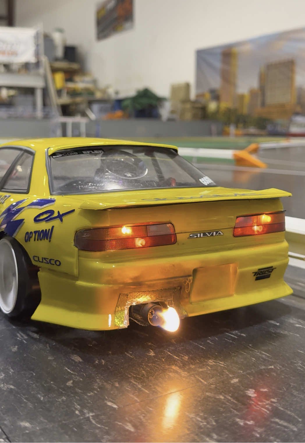 Fire!  Litteraly.. #driftrc #backfire #rc 