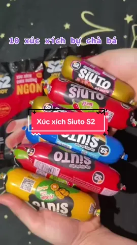 10 cây xúc xích được tặng thêm 2 bịch nữa quá là hời luôn 🛒#xh #rieview #ănvặt #xucxich #xucxichsieuto #xucxichs2 